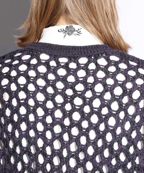 HARE（ハレ）の「オーバーメッシュニットプルオーバー(HARE)（ニット/セーター・メンズ・イエロー/パープル/ブラック/グレー・SMALL/MEDIUM）」の9枚目の写真