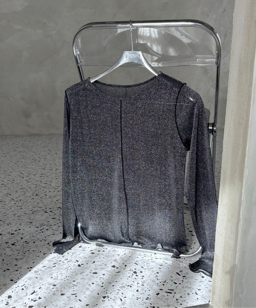 feepur(フェピュール)の「ラメシアートップス(Tシャツ/カットソー・レディース・アイボリー/ブラック/ネイビー/シルバー・MEDIUM)」の17枚目の写真