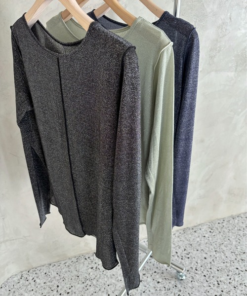 feepur(フェピュール)の「ラメシアートップス(Tシャツ/カットソー・レディース・アイボリー/ブラック/ネイビー/シルバー・MEDIUM)」の15枚目の写真