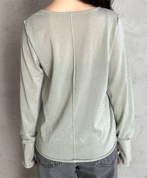 feepur(フェピュール)の「ラメシアートップス(Tシャツ/カットソー・レディース・アイボリー/ブラック/ネイビー/シルバー・MEDIUM)」の20枚目の写真