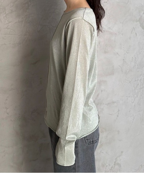 feepur(フェピュール)の「ラメシアートップス(Tシャツ/カットソー・レディース・アイボリー/ブラック/ネイビー/シルバー・MEDIUM)」の19枚目の写真