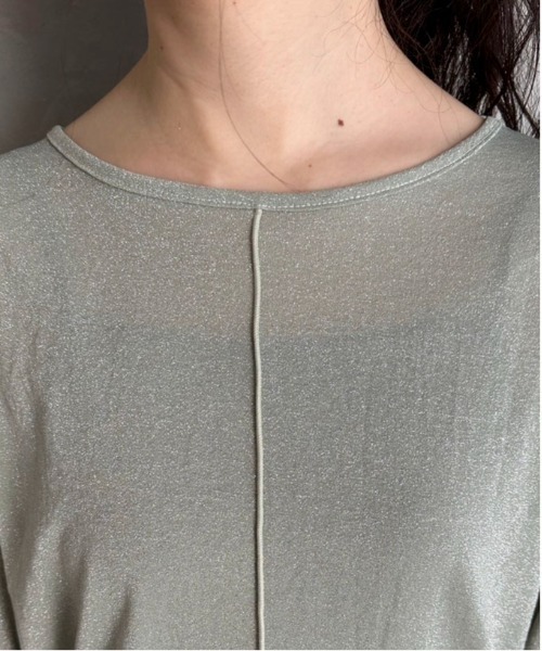 feepur(フェピュール)の「ラメシアートップス(Tシャツ/カットソー・レディース・アイボリー/ブラック/ネイビー/シルバー・MEDIUM)」の21枚目の写真