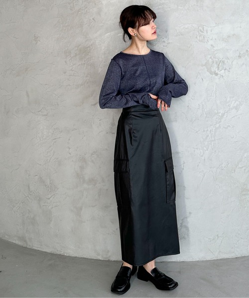 feepur(フェピュール)の「ラメシアートップス(Tシャツ/カットソー・レディース・アイボリー/ブラック/ネイビー/シルバー・MEDIUM)」の12枚目の写真