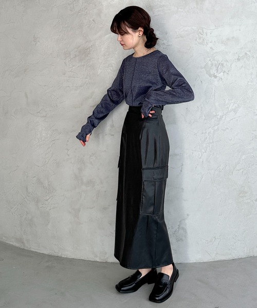 feepur(フェピュール)の「ラメシアートップス(Tシャツ/カットソー・レディース・アイボリー/ブラック/ネイビー/シルバー・MEDIUM)」の14枚目の写真