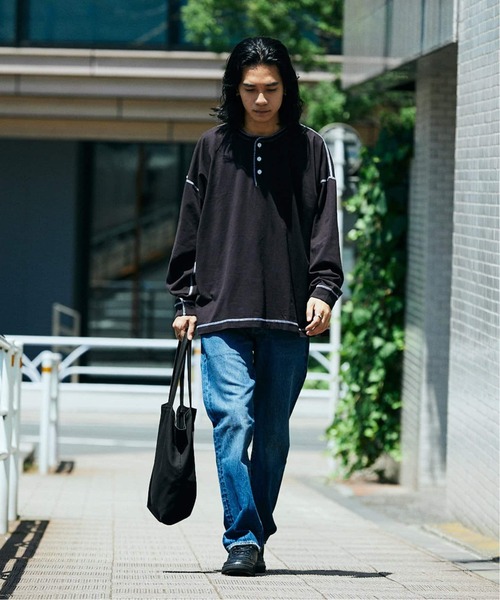 Healthknit(ヘルスニット)の「Healthknit × JOURNAL STANDARD / 別注 ヘンリーネック L/S Tシャツ(Tシャツ/カットソー・メンズ・ホワイト/グレー/ブラック系その他・MEDIUM/SMALL/LARGE)」の7枚目の写真