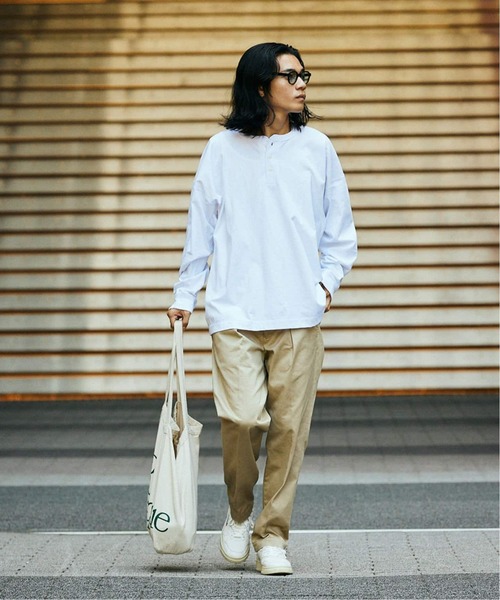 Healthknit(ヘルスニット)の「Healthknit × JOURNAL STANDARD / 別注 ヘンリーネック L/S Tシャツ(Tシャツ/カットソー・メンズ・ホワイト/グレー/ブラック系その他・MEDIUM/SMALL/LARGE)」の18枚目の写真