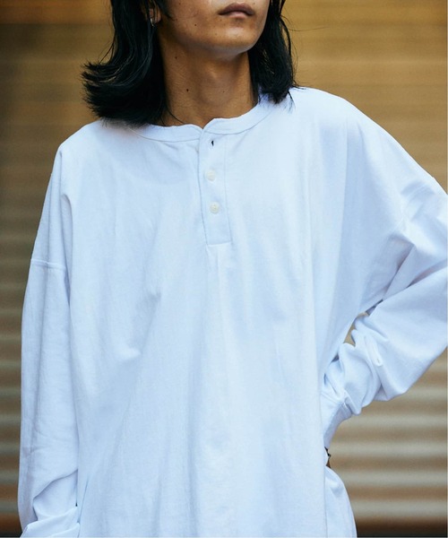 Healthknit(ヘルスニット)の「Healthknit × JOURNAL STANDARD / 別注 ヘンリーネック L/S Tシャツ(Tシャツ/カットソー・メンズ・ホワイト/グレー/ブラック系その他・MEDIUM/SMALL/LARGE)」の10枚目の写真