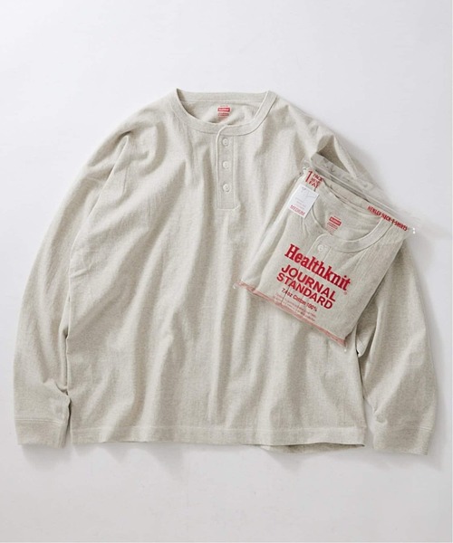 Healthknit(ヘルスニット)の「Healthknit × JOURNAL STANDARD / 別注 ヘンリーネック L/S Tシャツ(Tシャツ/カットソー・メンズ・ホワイト/グレー/ブラック系その他・MEDIUM/SMALL/LARGE)」の12枚目の写真