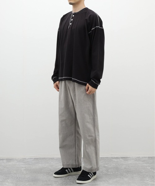 Healthknit(ヘルスニット)の「Healthknit × JOURNAL STANDARD / 別注 ヘンリーネック L/S Tシャツ(Tシャツ/カットソー・メンズ・ホワイト/グレー/ブラック系その他・MEDIUM/SMALL/LARGE)」の6枚目の写真