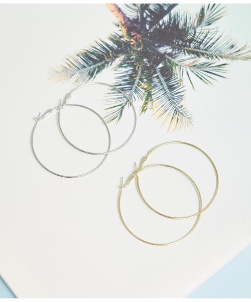 anap mimpi（アナップミンピ）の「細 フープ 大 ピアス（ピアス（両耳用）・レディース・ゴールド/シルバー・FREE）」の10枚目の写真