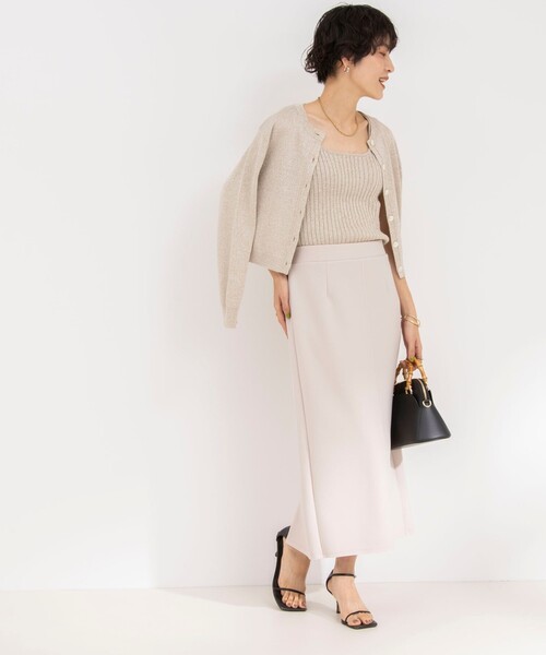 NOLLEY’S（ノーリーズ）の「ウォッシャブルカットジョーゼットミディタイトスカート（スカート・レディース・ベージュ/ブラック・38/36）」の8枚目の写真