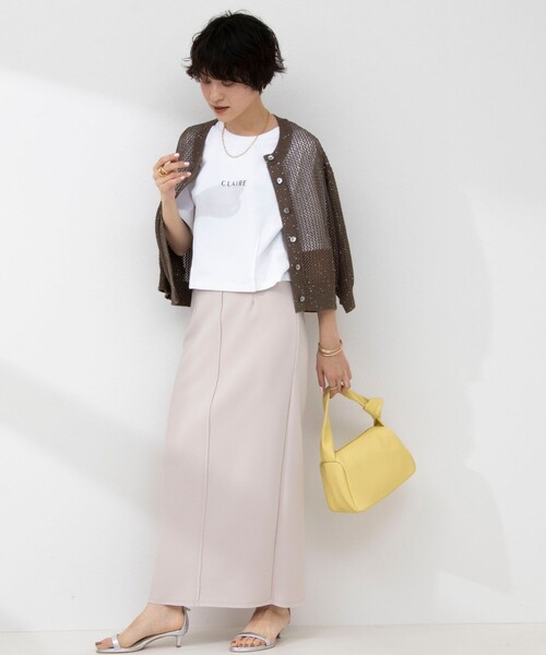 完売品　NOLLEY’S ウォッシャブルカットジョーゼットミディタイトスカート NOLLEY'S（ノーリーズ）の「ウォッシャブルカットジョーゼット