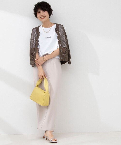 NOLLEY’S（ノーリーズ）の「ウォッシャブルカットジョーゼットミディタイトスカート（スカート・レディース・ベージュ/ブラック・38/36）」の15枚目の写真