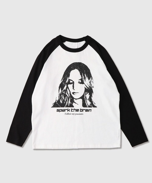 FUNALIVE(ファンアライブ)の「天竺 ラグラン切替 プリント L/S Tシャツ 長袖(Tシャツ/カットソー・メンズ・ホワイト系1/ホワイト系2/ホワイト系3/グレー系1/グレー系2/グレー系3/ベージュ系1/ベージュ系2/ベージュ系3・L/XL/M)」の3枚目の写真