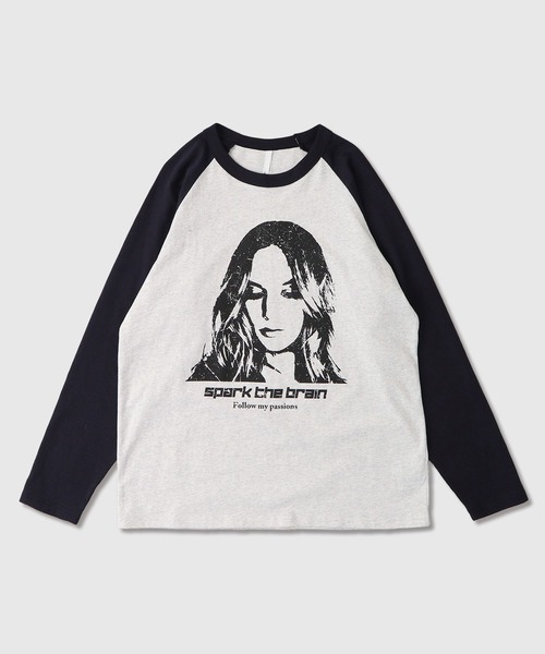 FUNALIVE(ファンアライブ)の「天竺 ラグラン切替 プリント L/S Tシャツ 長袖(Tシャツ/カットソー・メンズ・ホワイト系1/ホワイト系2/ホワイト系3/グレー系1/グレー系2/グレー系3/ベージュ系1/ベージュ系2/ベージュ系3・L/XL/M)」の5枚目の写真