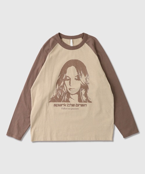 FUNALIVE(ファンアライブ)の「天竺 ラグラン切替 プリント L/S Tシャツ 長袖(Tシャツ/カットソー・メンズ・ホワイト系1/ホワイト系2/ホワイト系3/グレー系1/グレー系2/グレー系3/ベージュ系1/ベージュ系2/ベージュ系3・L/XL/M)」の8枚目の写真