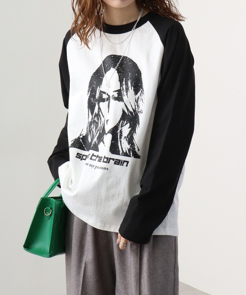 FUNALIVE(ファンアライブ)の「天竺 ラグラン切替 プリント L/S Tシャツ 長袖(Tシャツ/カットソー・メンズ・ホワイト系1/ホワイト系2/ホワイト系3/グレー系1/グレー系2/グレー系3/ベージュ系1/ベージュ系2/ベージュ系3・L/XL/M)」の13枚目の写真