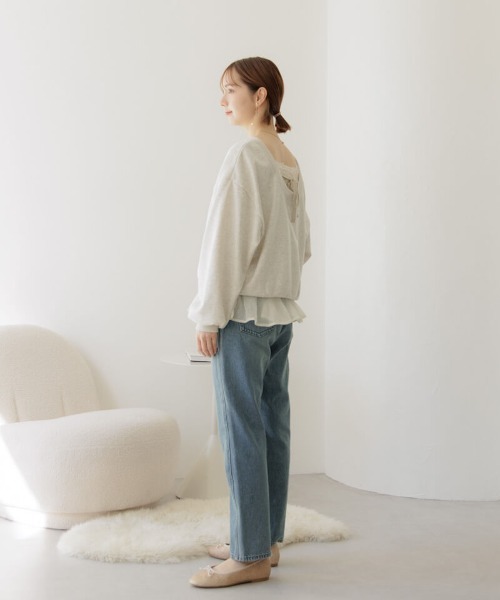 flower（フラワー）の「バックリボンスウェット（スウェット・レディース・コーラルピンク/アイボリー・FREE）」の18枚目の写真