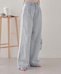 【2024SS】ワイドサイドラインデニムパンツ