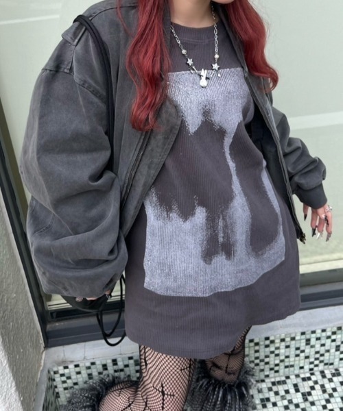 XU(エックスユー)の「【Never mind the XU】thermal knit / 【ネバーマインドザエックスユー】プリントサーマルニット(ニット/セーター・メンズ・ブラック/グレー・ONE SIZE)」の15枚目の写真