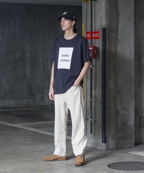 BANKS（バンクス）の「DESIGN TEE/BANKS(バンクス)フロントボックスロゴプリントスタンダードフィット半袖カットソー（Tシャツ/カットソー・メンズ・ブラック/ダークグリーン/オフホワイト・MEDIUM/LARGE/X-LARGE/SMALL）」の10枚目の写真