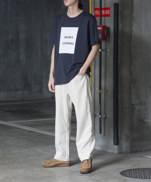 BANKS（バンクス）の「DESIGN TEE/BANKS(バンクス)フロントボックスロゴプリントスタンダードフィット半袖カットソー（Tシャツ/カットソー・メンズ・ブラック/ダークグリーン/オフホワイト・MEDIUM/LARGE/X-LARGE/SMALL）」の12枚目の写真