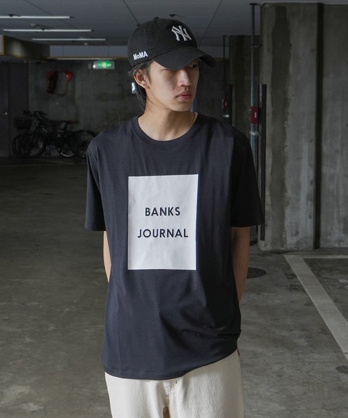 BANKS（バンクス）の「DESIGN TEE/BANKS(バンクス)フロントボックスロゴプリントスタンダードフィット半袖カットソー（Tシャツ/カットソー・メンズ・ブラック/ダークグリーン/オフホワイト・MEDIUM/LARGE/X-LARGE/SMALL）」の14枚目の写真
