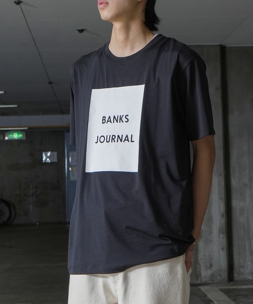 BANKS（バンクス）の「DESIGN TEE/BANKS(バンクス)フロントボックスロゴプリントスタンダードフィット半袖カットソー（Tシャツ/カットソー・メンズ・ブラック/ダークグリーン/オフホワイト・MEDIUM/LARGE/X-LARGE/SMALL）」の16枚目の写真