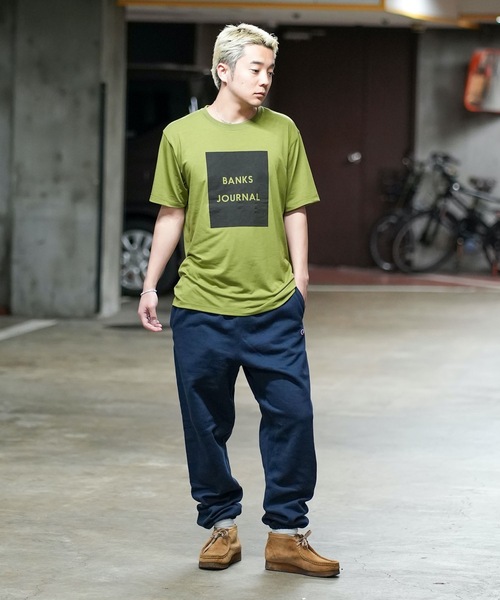 BANKS（バンクス）の「DESIGN TEE/BANKS(バンクス)フロントボックスロゴプリントスタンダードフィット半袖カットソー（Tシャツ/カットソー・メンズ・ブラック/ダークグリーン/オフホワイト・MEDIUM/LARGE/X-LARGE/SMALL）」の17枚目の写真