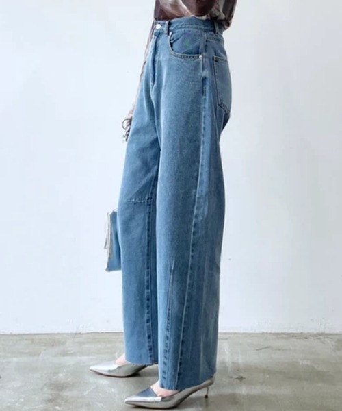 ANOTHER S（アナザーエス）の「加工デニムカーブパンツ（デニムパンツ