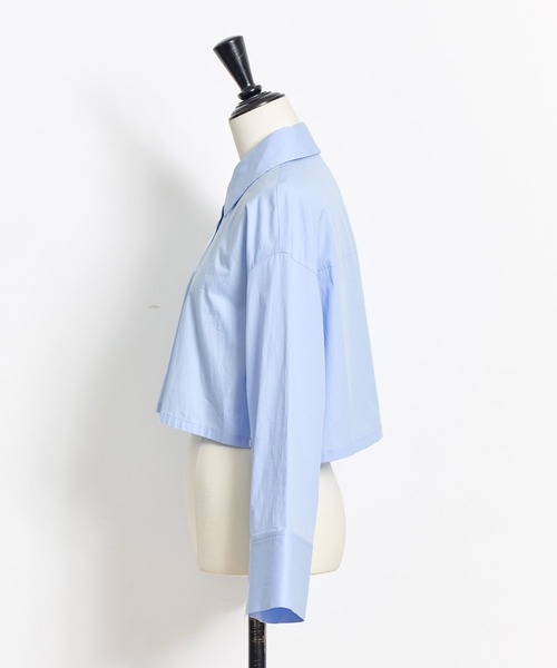 NOELA（ノエラ）の「クロップドシャツ（シャツ/ブラウス・レディース・イエロー/オフホワイト/ブルー・フリー）」の14枚目の写真