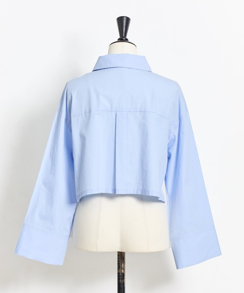 NOELA（ノエラ）の「クロップドシャツ（シャツ/ブラウス・レディース・イエロー/オフホワイト/ブルー・フリー）」の15枚目の写真