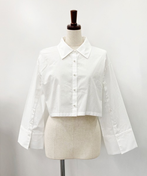 NOELA（ノエラ）の「クロップドシャツ（シャツ/ブラウス・レディース・イエロー/オフホワイト/ブルー・フリー）」の20枚目の写真