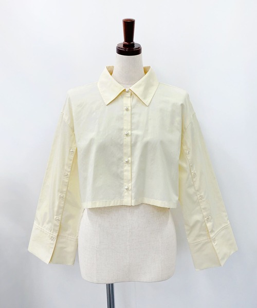NOELA（ノエラ）の「クロップドシャツ（シャツ/ブラウス・レディース・イエロー/オフホワイト/ブルー・フリー）」の19枚目の写真
