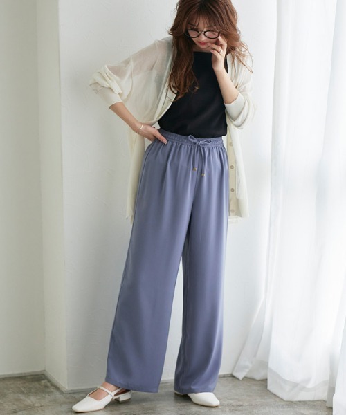 Pierrot（ピエロ）の「接触冷感イージーパンツ（その他パンツ・レディース・ホワイト系その他/ベージュ系その他/ブルー系その他/ブラック系その他/ブラック/ブラック系その他2/チャコール/ネイビー・PM/PS/LL/L/M/S/PL）」の15枚目の写真