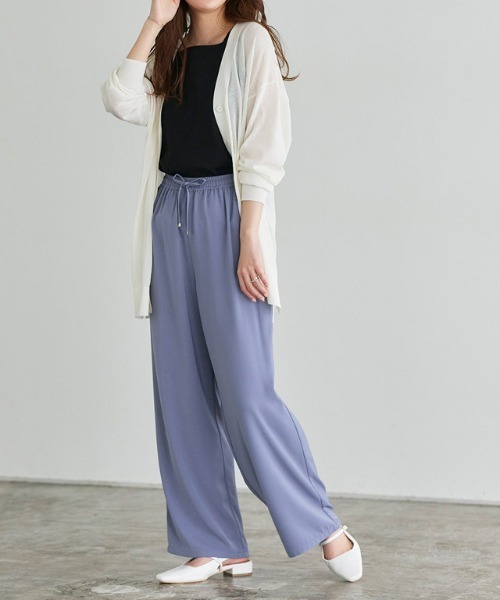 Pierrot（ピエロ）の「接触冷感イージーパンツ（その他パンツ・レディース・ホワイト系その他/ベージュ系その他/ブルー系その他/ブラック系その他/ブラック/ブラック系その他2/チャコール/ネイビー・PM/PS/LL/L/M/S/PL）」の16枚目の写真