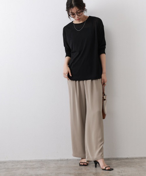 Pierrot（ピエロ）の「接触冷感イージーパンツ（その他パンツ・レディース・ホワイト系その他/ベージュ系その他/ブルー系その他/ブラック系その他/ブラック/ブラック系その他2/チャコール/ネイビー・PM/PS/LL/L/M/S/PL）」の22枚目の写真