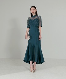 レジャ オケージョンワンピース ブルー Leja｜レジャのワンピース/ドレス（ブルー・ネイビー/青色系