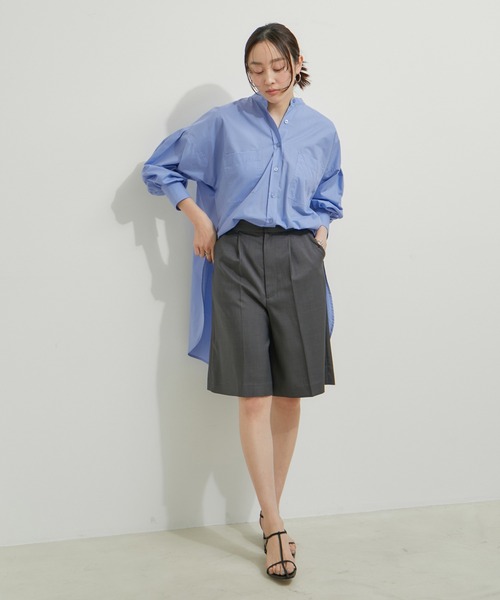 le cercle ADAM ET ROPE'(ルセルクルアダムエロペ)の「バックロングシャツ(シャツ/ブラウス・レディース・ホワイト/ベージュ系その他2/チャコールグレー/サックスブルー・FREE)」の12枚目の写真