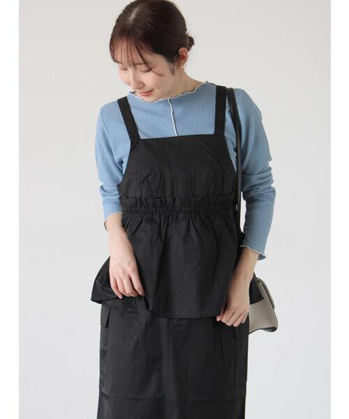 Te chichi TERRASSE（テチチテラス）の「【セットアップ可】ミリタリーギャザービスチェ（シャツ/ブラウス・レディース・ブラック/オフホワイト/カーキ・F）」の21枚目の写真