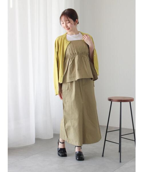 Te chichi TERRASSE（テチチテラス）の「【セットアップ可】ミリタリーギャザービスチェ（シャツ/ブラウス・レディース・ブラック/オフホワイト/カーキ・F）」の19枚目の写真