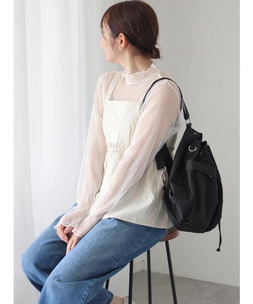 Te chichi TERRASSE（テチチテラス）の「【セットアップ可】ミリタリーギャザービスチェ（シャツ/ブラウス・レディース・ブラック/オフホワイト/カーキ・F）」の15枚目の写真