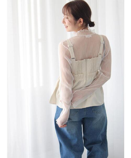 Te chichi TERRASSE（テチチテラス）の「【セットアップ可】ミリタリーギャザービスチェ（シャツ/ブラウス・レディース・ブラック/オフホワイト/カーキ・F）」の14枚目の写真