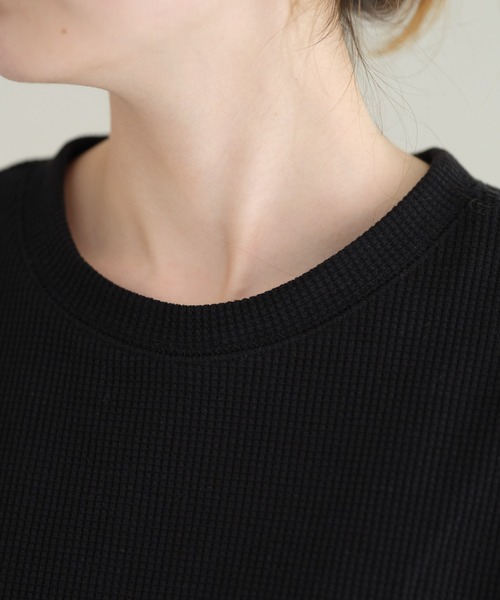 CIAOPANIC TYPY（チャオパニックティピー）の「すっきり見えドロストワッフルワンピース（ワンピース・レディース・ライトグレー/ブラック/アイボリー/ブルー・MEDIUM/SMALL）」の11枚目の写真