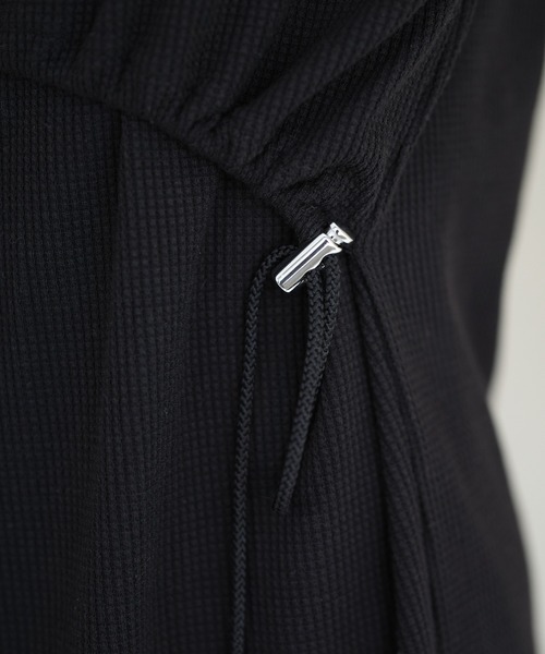 CIAOPANIC TYPY（チャオパニックティピー）の「すっきり見えドロストワッフルワンピース（ワンピース・レディース・ライトグレー/ブラック/アイボリー/ブルー・MEDIUM/SMALL）」の14枚目の写真