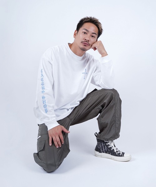 #Re:room(リルーム)の「マーファロゴプリントロングスリーブ(Tシャツ/カットソー・メンズ・ホワイト・S-M/M-L)」の13枚目の写真