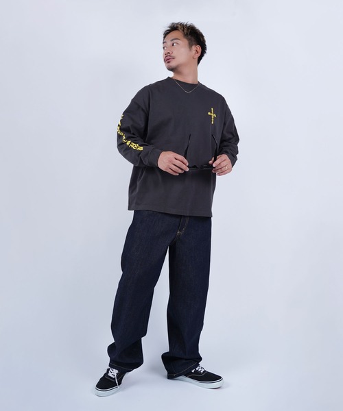 #Re:room(リルーム)の「マーファロゴプリントロングスリーブ(Tシャツ/カットソー・メンズ・ホワイト・S-M/M-L)」の7枚目の写真
