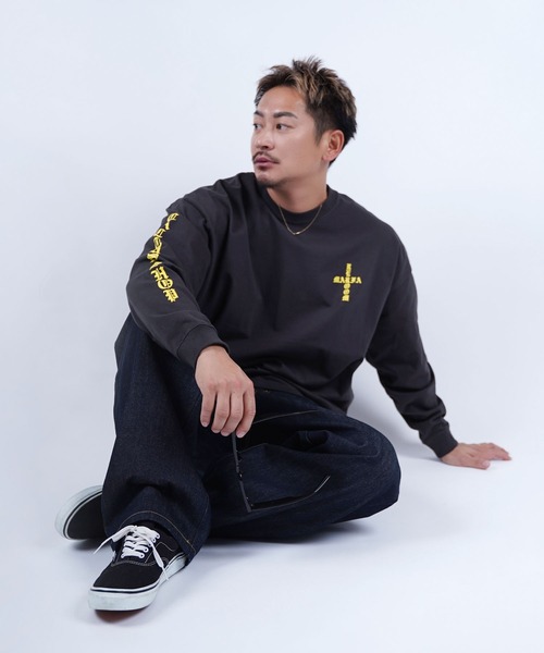 #Re:room(リルーム)の「マーファロゴプリントロングスリーブ(Tシャツ/カットソー・メンズ・ホワイト・S-M/M-L)」の6枚目の写真