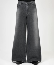LAD MUSICIAN デニム ワイドフレア 46 LAD MUSICIAN - 13.5oz Wide Flare Denim Pants | fakejam
