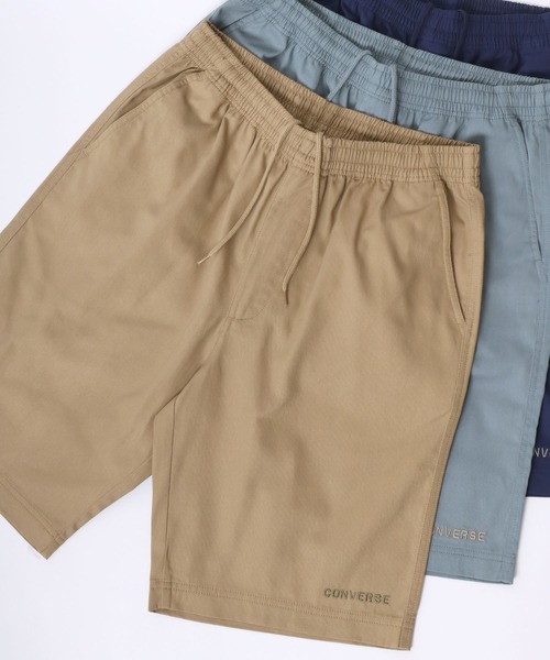 CONVERSE（コンバース）の「CONVERSE/コンバース コットンツイル ロゴ ワンポイント刺繍 無地 ショートパンツ/ショーツ/レディース メンズ（チノパンツ・メンズ・グリーン/ホワイト/イエロー/ベージュ/ピンク/ネイビー/ブルー/サックスブルー/ブラック/カーキ・M/LL/L）」の4枚目の写真